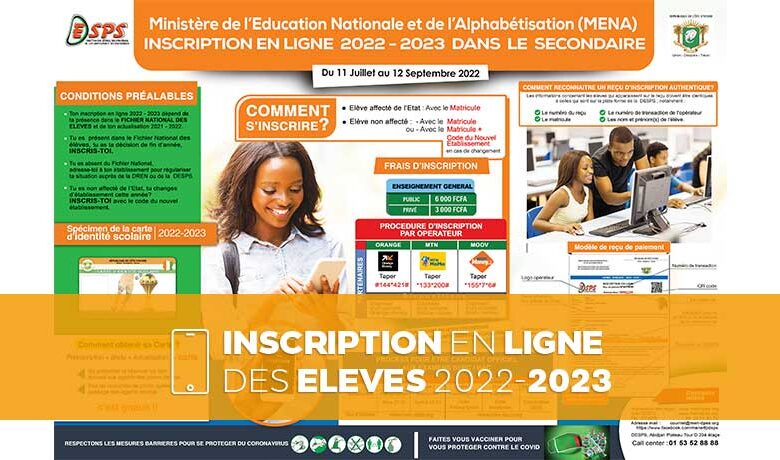Date limite des inscriptions en ligne 2022-2023 en Côte d'Ivoire