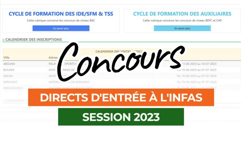 Retrait des convocations INFAS 2023 sur infas.gdec-sonec.org
